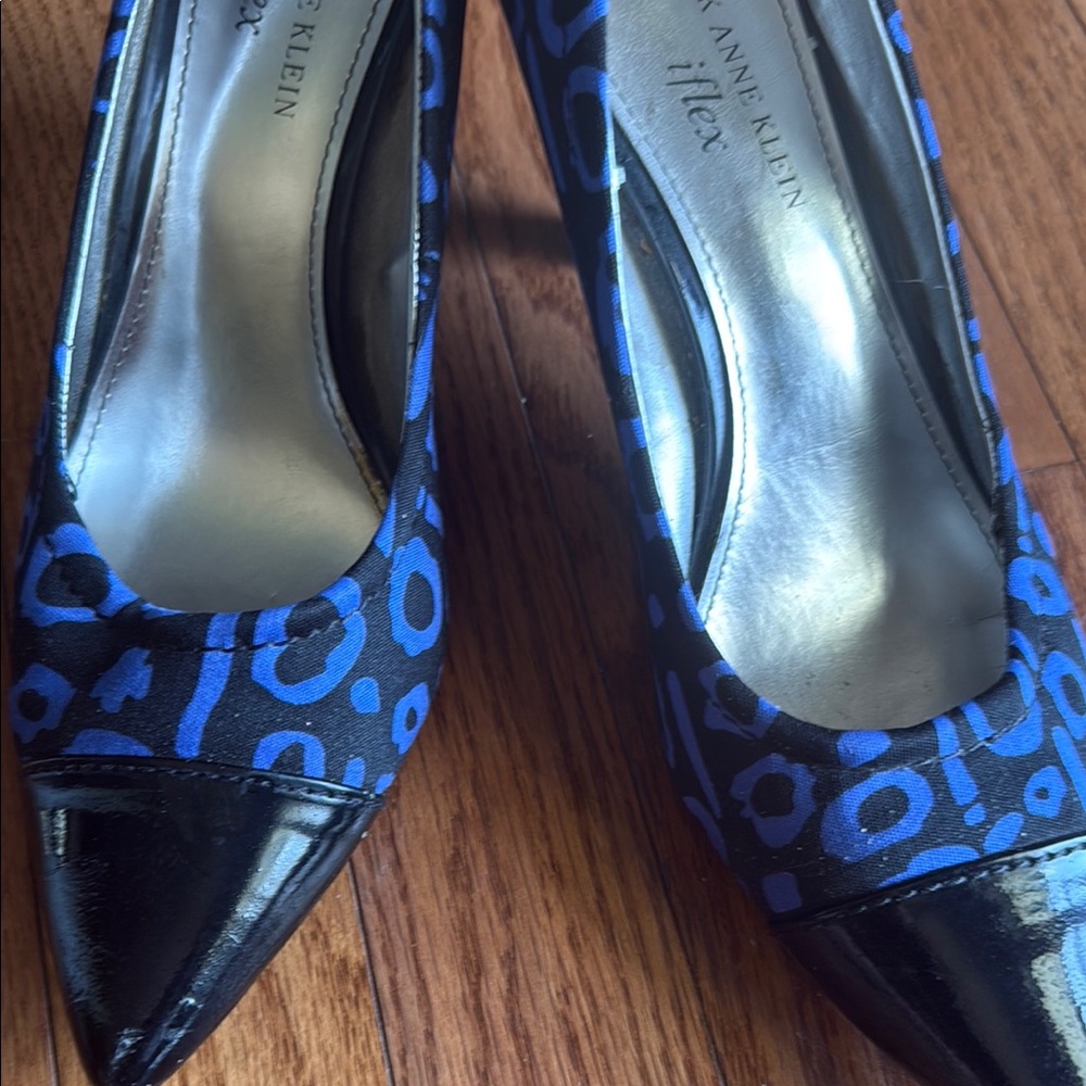 Anne Klein Blue and Black Stiletto Heels